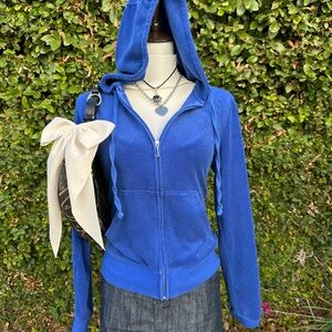 ✨ Blue terry cloth Juicy Couture zip up